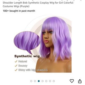 NWT purple synthetic wig